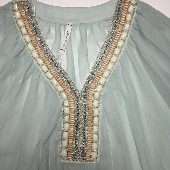 Nordstrom Willow&Clay Women's Green Cape Style Med - Picture 2 of 6